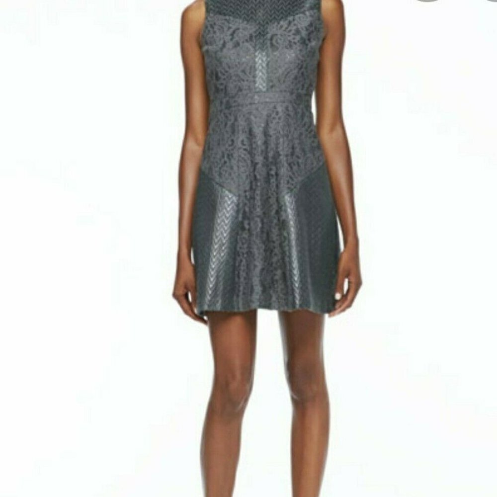 Ali Ro Womens Size 4 Metallic Fit and Flare Dress